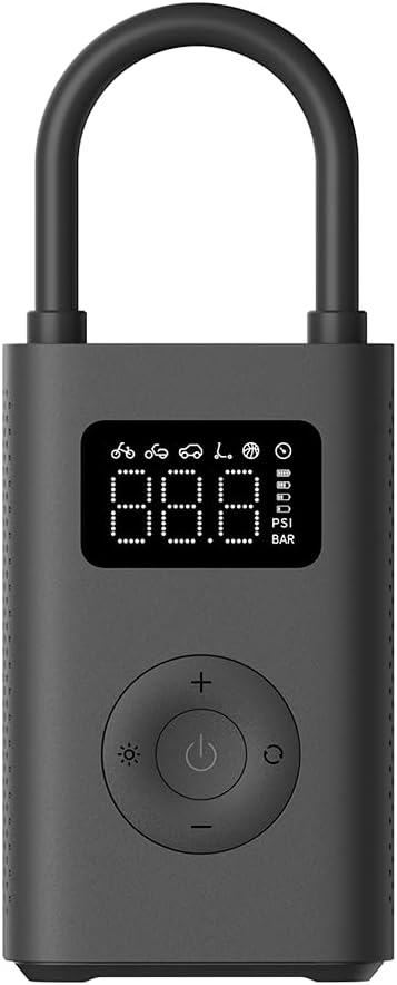 Xiaomi Taşınabilir Elektrikli Hava Kompresörü 2 - Taşınabilir Hava Kompresörü (0,2 10,3 bar/3-150 psi, 6 mod, 2000 mAh pil, 14,4 Wh, USB-C şarj, LED ekran), siyah (ES versiyonu)