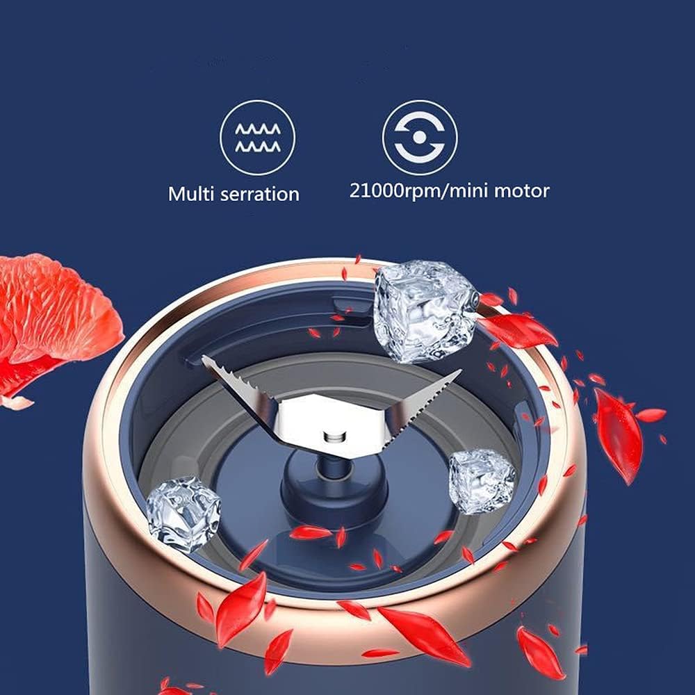 Tignapoo Mini mikser 40W Meyve suyu mikseri mini taşınabilir hızlı blender fincan kişisel boyutlu USB Çift fincan Pembe