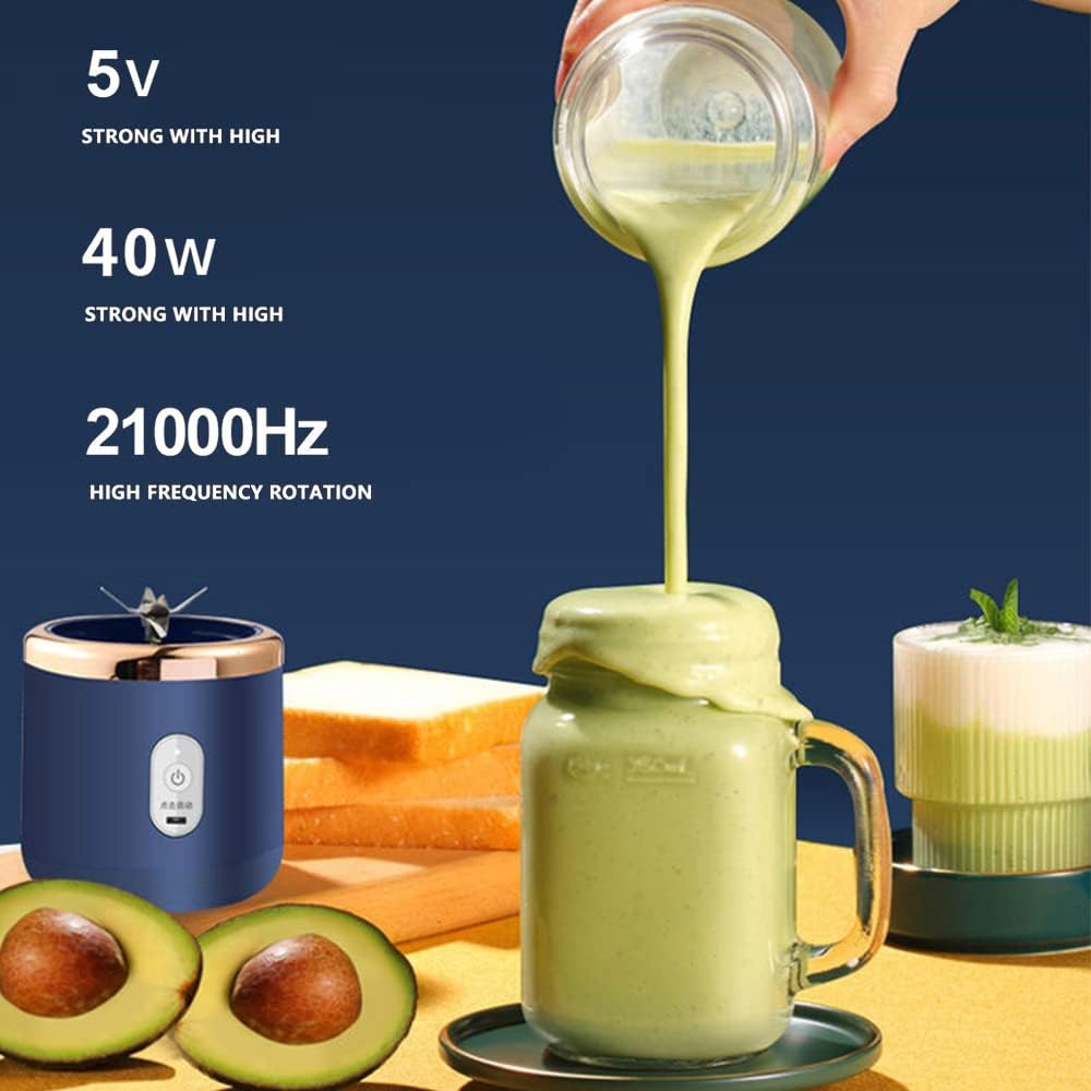 Tignapoo Mini mikser 40W Meyve suyu mikseri mini taşınabilir hızlı blender fincan kişisel boyutlu USB Çift fincan Pembe