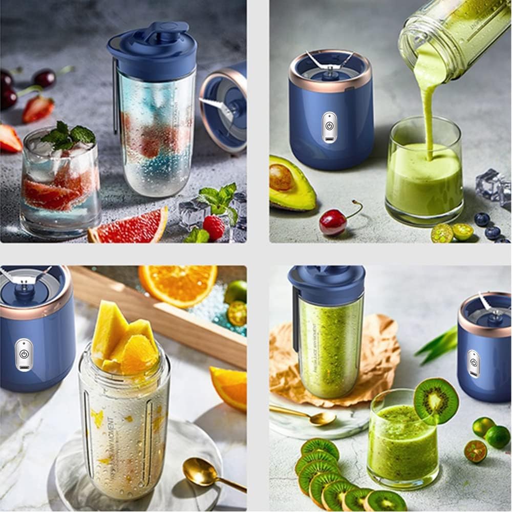 Tignapoo Mini mikser 40W Meyve suyu mikseri mini taşınabilir hızlı blender fincan kişisel boyutlu USB Çift fincan Pembe