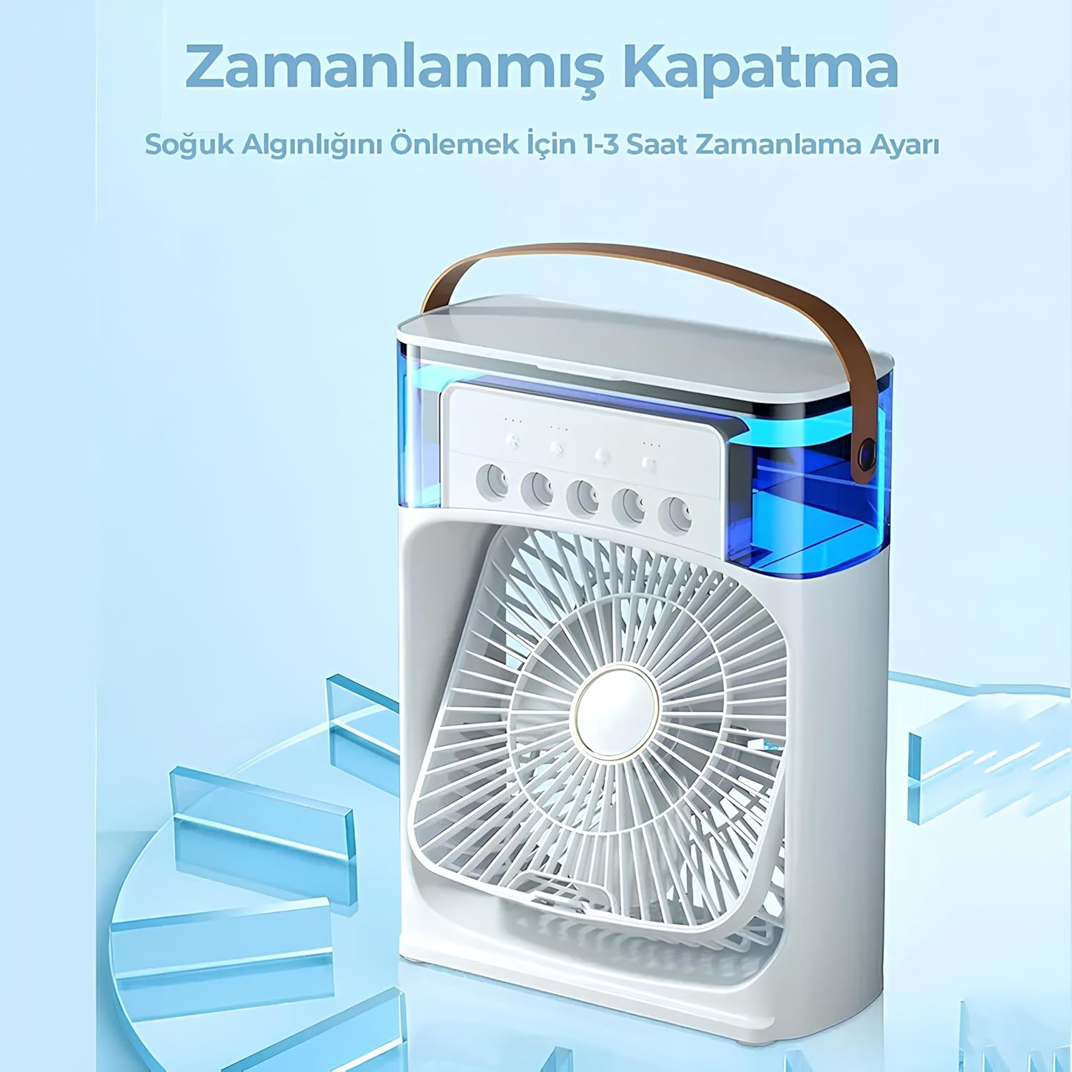Kablolu Vantilatör Masaüstü Süper Sessiz Masa Fan Su Püskürtmeli Mini El Hava Senletici Nemlendirici